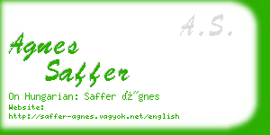 agnes saffer business card